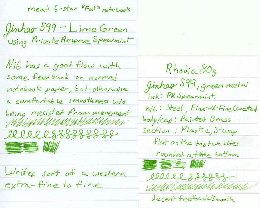 Jinhao 599 w/ Private Reserve Spearmint