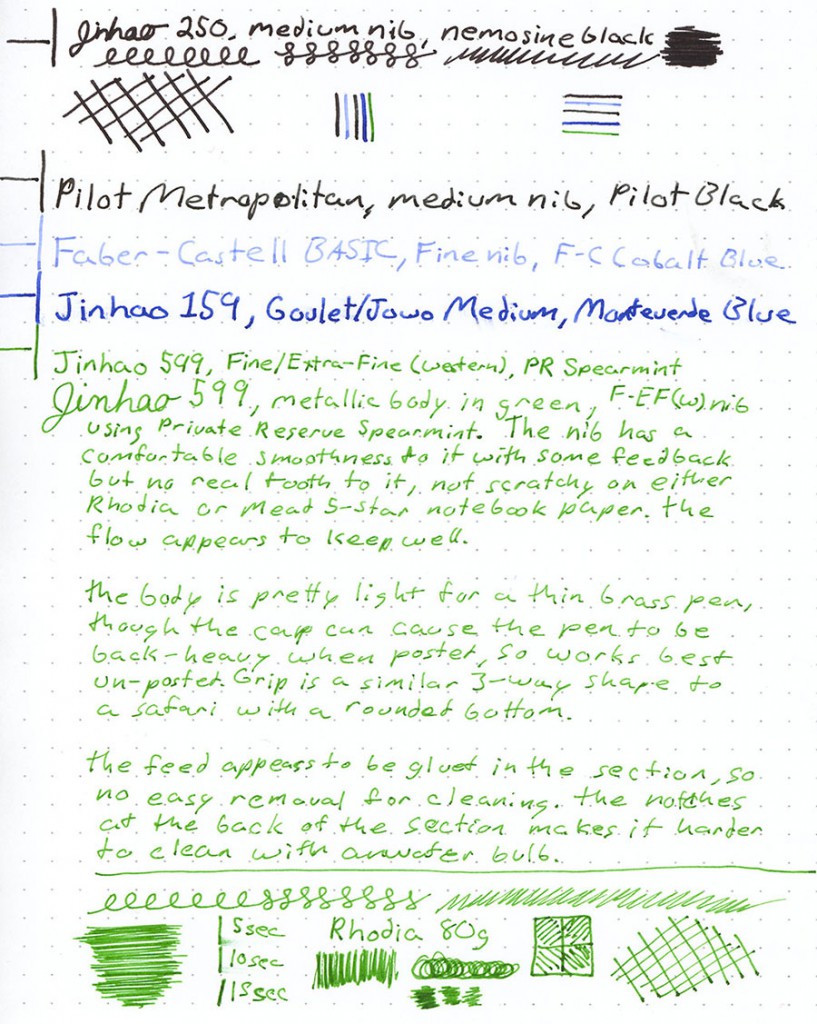 Jinhao 599 - Comparisons